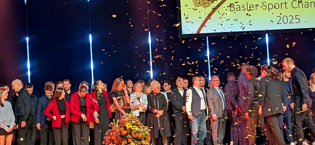 Basler Sportchampions mit Iris Huber, Sabine Eichenberger und Uwe Müller