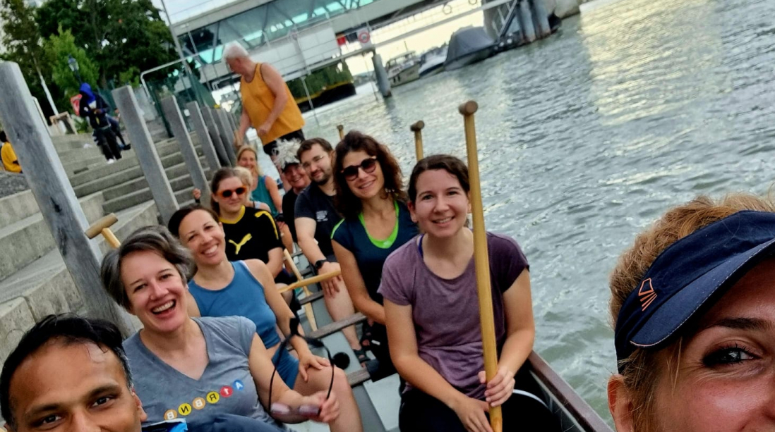 Training beim Drachenbootclub beider Basel