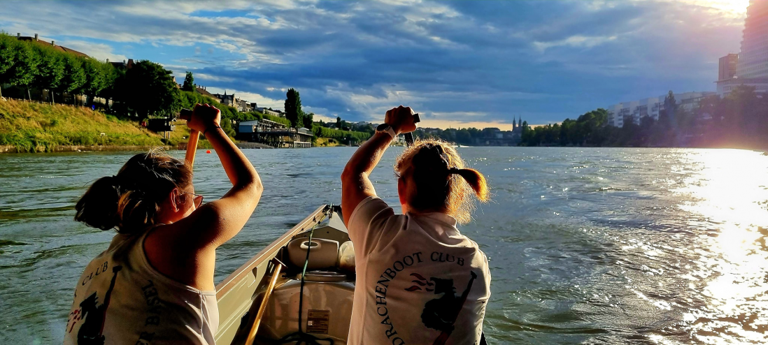 Impressionen vom Training beim Drachenbootclub beider Basel
